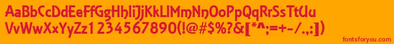 EstelleRegularDb Font – Red Fonts on Orange Background