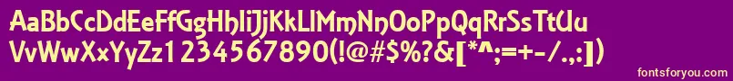 EstelleRegularDb Font – Yellow Fonts on Purple Background