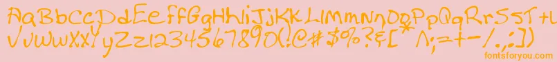 MtfDonna Font – Orange Fonts on Pink Background