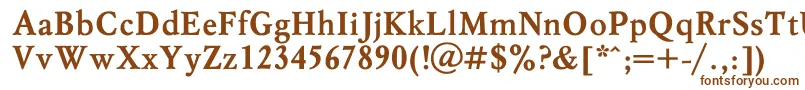 Шрифт MyslBold – коричневые шрифты на белом фоне