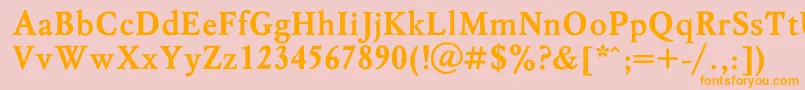 MyslBold Font – Orange Fonts on Pink Background