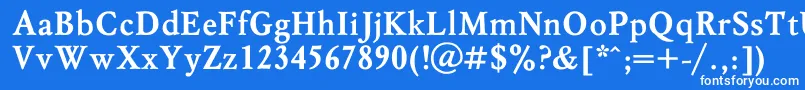 フォントMyslBold – 青い背景に白い文字