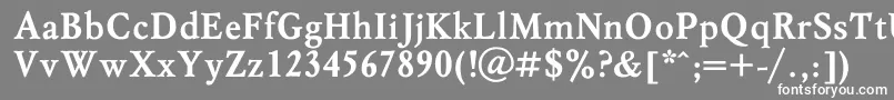 フォントMyslBold – 灰色の背景に白い文字