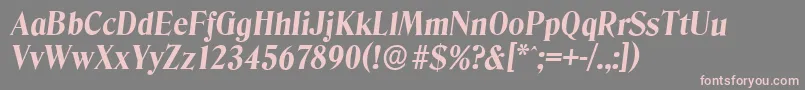 DenverserialXboldItalic Font – Pink Fonts on Gray Background