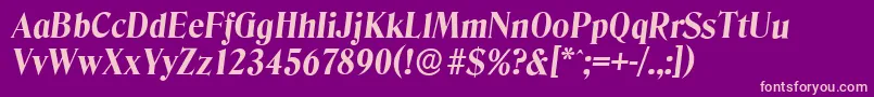 DenverserialXboldItalic Font – Pink Fonts on Purple Background