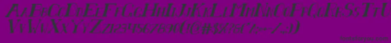 ChardinDoihleCondensedItalic Font – Black Fonts on Purple Background