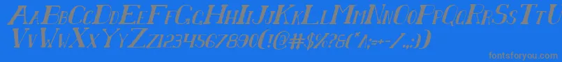 ChardinDoihleCondensedItalic Font – Gray Fonts on Blue Background