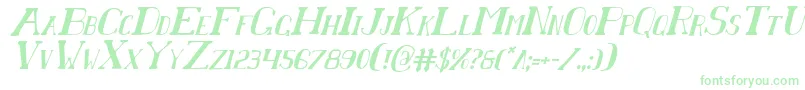 フォントChardinDoihleCondensedItalic – 緑のフォント