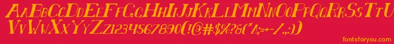 fuente ChardinDoihleCondensedItalic – Fuentes Naranjas Sobre Fondo Rojo