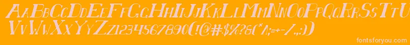 ChardinDoihleCondensedItalic Font – Pink Fonts on Orange Background