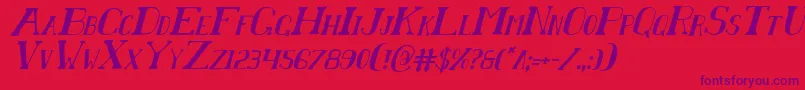 ChardinDoihleCondensedItalic Font – Purple Fonts on Red Background