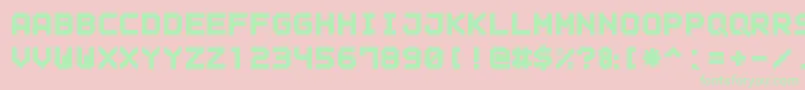 OutlinePixel7Solid Font – Green Fonts on Pink Background