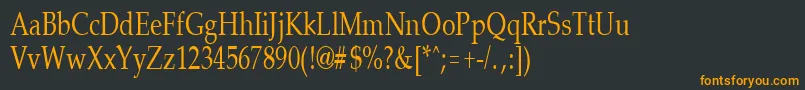 フォントPalisadecondensedRegular – 黒い背景にオレンジの文字