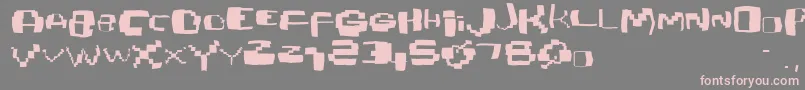 fuente Damagedpixfont – Fuentes Rosadas Sobre Fondo Gris