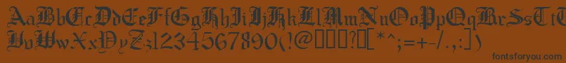 Crusadergothic Font – Black Fonts on Brown Background