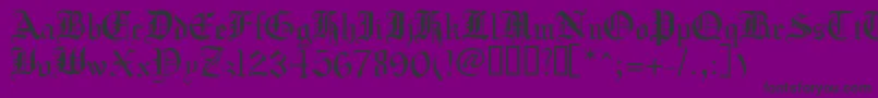 フォントCrusadergothic – 紫の背景に黒い文字