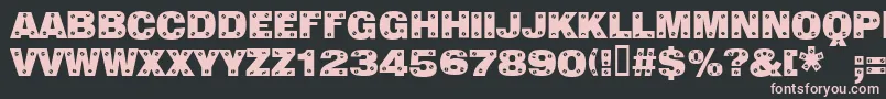 Sans Plate Caps Font – Pink Fonts on Black Background