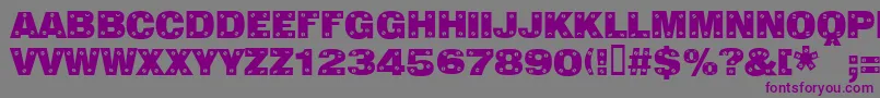 Sans Plate Caps Font – Purple Fonts on Gray Background