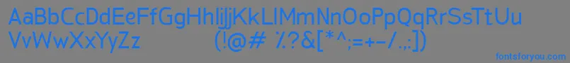 SanFredianoRegular-Schriftart – Blaue Schriften auf grauem Hintergrund
