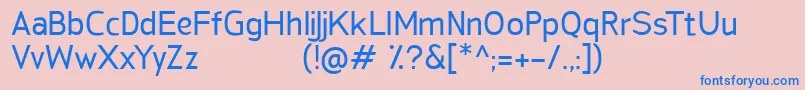 SanFredianoRegular Font – Blue Fonts on Pink Background