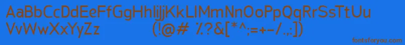 SanFredianoRegular Font – Brown Fonts on Blue Background