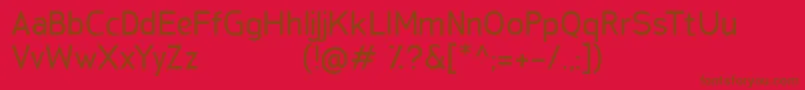 SanFredianoRegular Font – Brown Fonts on Red Background