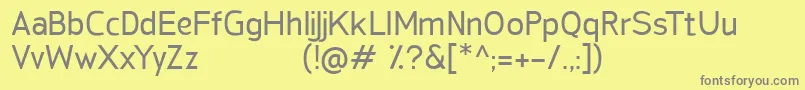SanFredianoRegular Font – Gray Fonts on Yellow Background