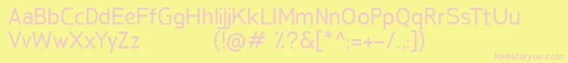 SanFredianoRegular Font – Pink Fonts on Yellow Background