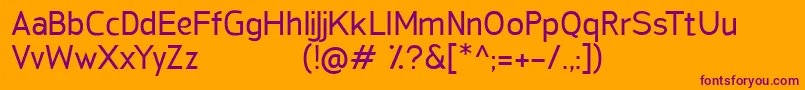 SanFredianoRegular Font – Purple Fonts on Orange Background