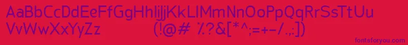 SanFredianoRegular Font – Purple Fonts on Red Background