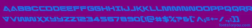 Quarkstormleft Font – Blue Fonts on Purple Background