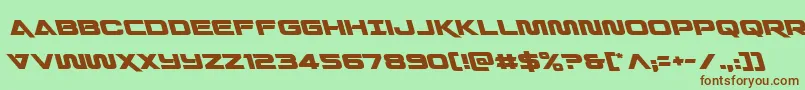 Quarkstormleft Font – Brown Fonts on Green Background