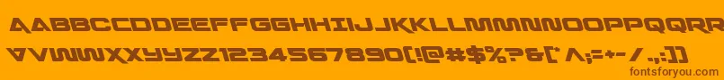 Quarkstormleft Font – Brown Fonts on Orange Background