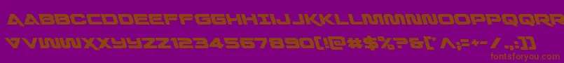 Quarkstormleft Font – Brown Fonts on Purple Background