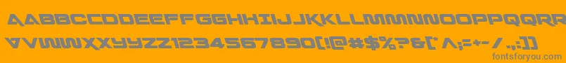 Quarkstormleft Font – Gray Fonts on Orange Background