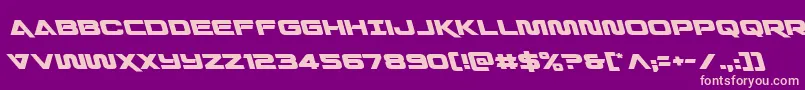 Quarkstormleft Font – Pink Fonts on Purple Background