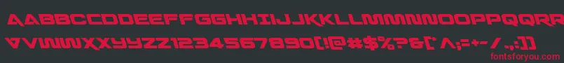 Quarkstormleft Font – Red Fonts on Black Background