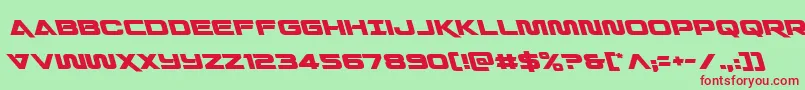 Quarkstormleft Font – Red Fonts on Green Background