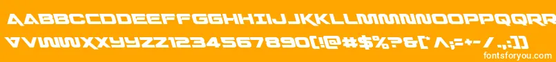 Quarkstormleft Font – White Fonts on Orange Background