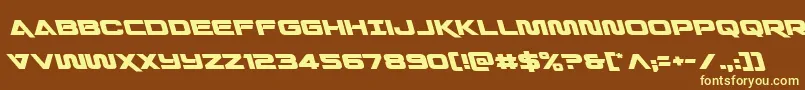 Quarkstormleft Font – Yellow Fonts on Brown Background