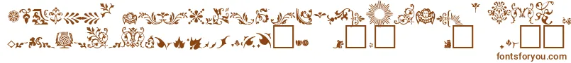 FleuronsA Font – Brown Fonts on White Background