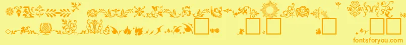 Más sobre la fuente FleuronsA fuente FleuronsA – Fuentes Naranjas Sobre Fondo Amarillo