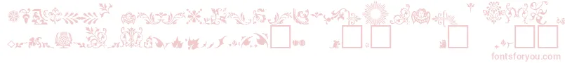 FleuronsA Font – Pink Fonts on White Background