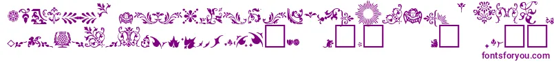 FleuronsA Font – Purple Fonts on White Background