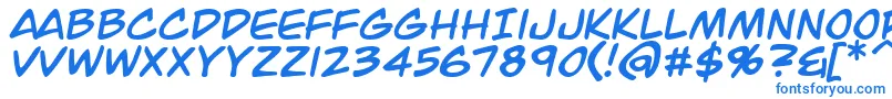 フォントJackArmstrongItalic – 青いフォント