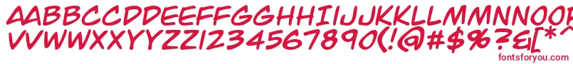JackArmstrongItalic Font – Red Fonts on White Background