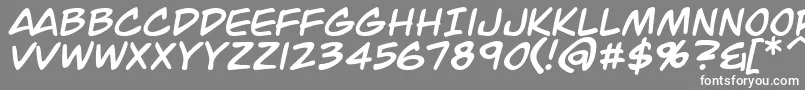 JackArmstrongItalic Font – White Fonts on Gray Background