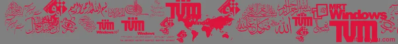Nemad Font – Red Fonts on Gray Background