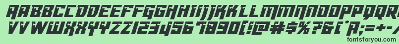 Dangerbotital Font – Black Fonts on Green Background