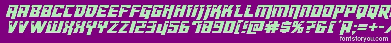 Dangerbotital Font – Green Fonts on Purple Background